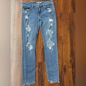 Levi's Ripped Skinny Jeans in Denim Blue
